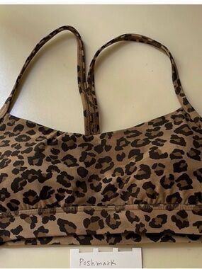 lululemon athletica Leopard Print Light Brown & Dark Brown Sports Bra